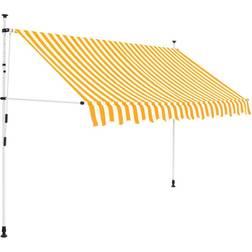 vidaXL Auvent Rétractable Awning 300 cm Blue And White Stripes