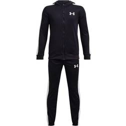 Under Armour Boy's Knit Hooded Tracksuit - Black/White