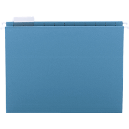 Smead Hanging File Folders, 1/5 Tab, 11 Point Stock, Letter, Teal, 25/Box