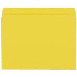 File Folders, Straight Cut, Reinforced Top Tab, Letter, Yellow, 100/Box