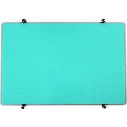 Floortex Viztex Glacier Multipurpose Grid Magnetic Unframed Dry-Erase Whiteboard, 24" x 36" Teal