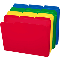 Waterproof Poly File Folders, 1/3 Cut Top Tab, Letter, Assorted, 24/Box