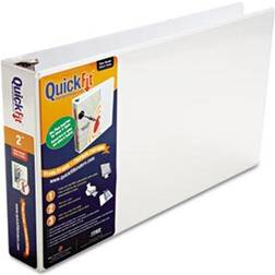 QuickFitï¿½ 3-Ring Binder, Spreadsheet, 2" Locking Angle D-Rings, White