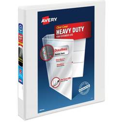 Avery Nonstick Heavy-Duty EZD Reference View Binder, 1" White