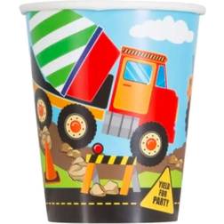 Unique Party Paper Cups Construction 8-pack