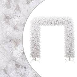 vidaXL Arche d'arbre de Noël Blanc 240 cm Blanc