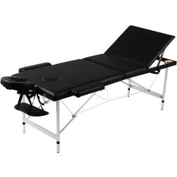 vidaXL Vikbart massagebord med 3 zoner 110092