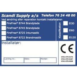 Firefree Ce-etiket "b744-b745-b725-b722" 100 Stk/rull
