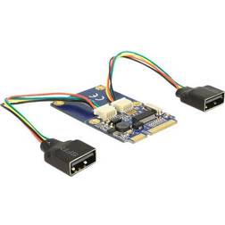 DeLock MiniPCIe I/O PCIe USB 2.0 Adapter