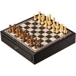 Bey-Berk Carbon Fiber-Design Chess Set