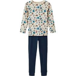 Name It Printed Night Set - Dark Sapphire (13211578)