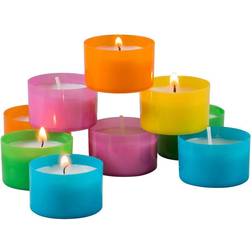 Stonebriar Collection 96pc Tealight Blue/Pink/Yellow