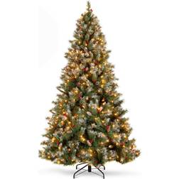 Best Choice Products Flocked Frosted Christmas Tree 182.9cm