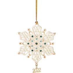 Lenox 2022 Annual Gemmed Snowflake Christmas Tree Ornament 4.7"