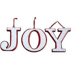 Nearly Natural 8.5 in. Joy Holiday Deluxe Shatterproof Ornament Set Christmas Tree Ornament