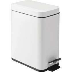 mDesign Stainless Steel Step Trash Can 1.32gal