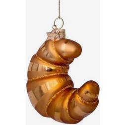 Vondels Vondels Croissant Ornament, Brun/Guld H10 Juletræspynt