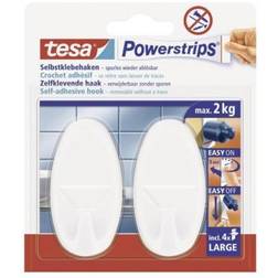 TESA 58013-00049-20, Indendørs, Universal krog, Hvid, Klæbestrimmel, 2 kg, Rektandel Billedkrog 6stk