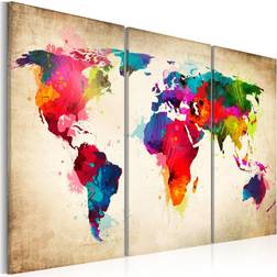 Artgeist Canvas Rainbow Continents 60x40 Tavla