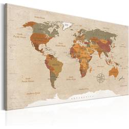 Artgeist Chic Classic World Map Billede 60x40cm