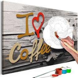 Artgeist DIY lærred I Love Coffee 60x40 Billede