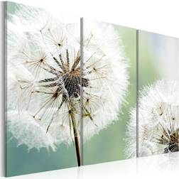 Artgeist Artgeist Fluffy dandelions, lærred og genbrugstræ 60x40 Billede