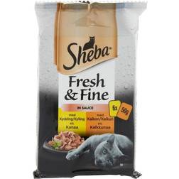 Sheba Sheba Fresh and Fine Chicken and Turkey Mix 50g 6pack