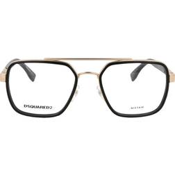 DSquared2 D2 0064 RHL De Vue Homme Dorées (Seulement Monture)