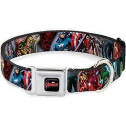 Buckle-Down Marvel Avengers Hero/Villain Poses Dog Collar, Large