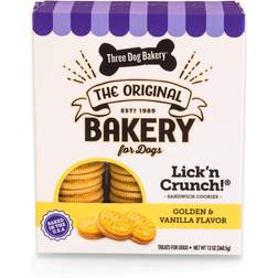 Three Dog Bakery Dog Bakery Lick'n Crunch! Sandwich Cookies Dog Treats Vanilla