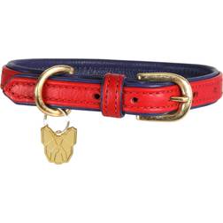 Shires Digby & Fox Padded Leather Dog Collar Scarlett
