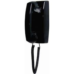 Cortelco Wall No Dial Corded Telephone Black