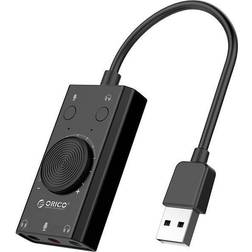 Orico Portable USB External Sound Card Microphone 3-Port Output Volume