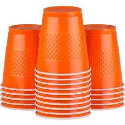 Jam Paper Plastic Cups 12 oz Orange 20/Pack