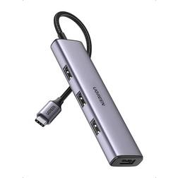 UGREEN USB Type C HUB Splitter - 4x USB 3.2 Gen 1 Silver (CM473 20841)
