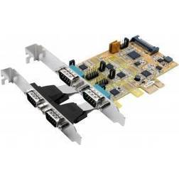 EXSYS PCIe-Karte 4S RS-232/422/485 Combo FTDI-Chipsatz