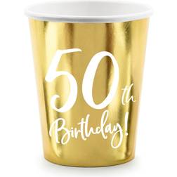 PartyDeco 50th Birthday Muggar Guld