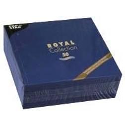 Papstar 50 Napkins Royal Collection 1/4 Fold 40cm X 40cm Dark Blue