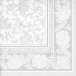 Papstar Napkins Tissue Napkins White Royal Collection, Ornaments 50