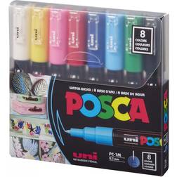 Uni Posca PC-1M Extra Fine Paint Marker Set 8-pack