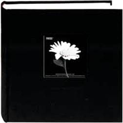 Pioneer Deep Black Cloth Photo Album W/Frame 9 inches X9 inches