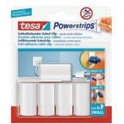 TESA POWERSTRIPS Cable clips White Content: 5 pc(s) Bilderhaken