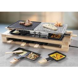 Bestron Raclette Arg300bw Madera Negro Xl 1500 W