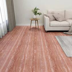 vidaXL Itsekiinnittyvä Lattialankku 55 kpl PVC 5.11 m² Punainen