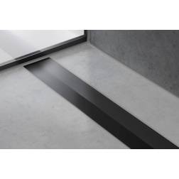 Hansgrohe RainDrain Flex Fertigset Duschrinne 800mm kürzbar, 56044, Farbe: Schwarz Matt