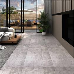 vidaXL Listoni Autoadesivi in PVC 5,21 m 2 mm Grigio Terra