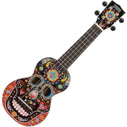 Mahalo Art Series Soprano Ukulele w/Bag Skull Day of the Dead Skull