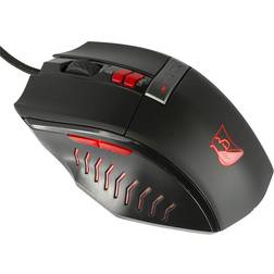 Konix Ratón Gaming Con Cable Runemaster Evo 2500 DPI Negro y Rojo