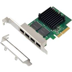 ProXtend PXNC10797 PCIe X1 Quad RJ45 Gigabit Ethernet NIC-Wired-PCI Express