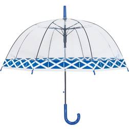 Paraguas tipo cúpula con adornos escoceses X-Brella Azul